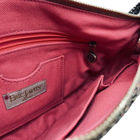 Eric Javits Shoulder Bag Squishee Woven Straw Braided Chain Strap Gold Multi - Picture 11 of 16